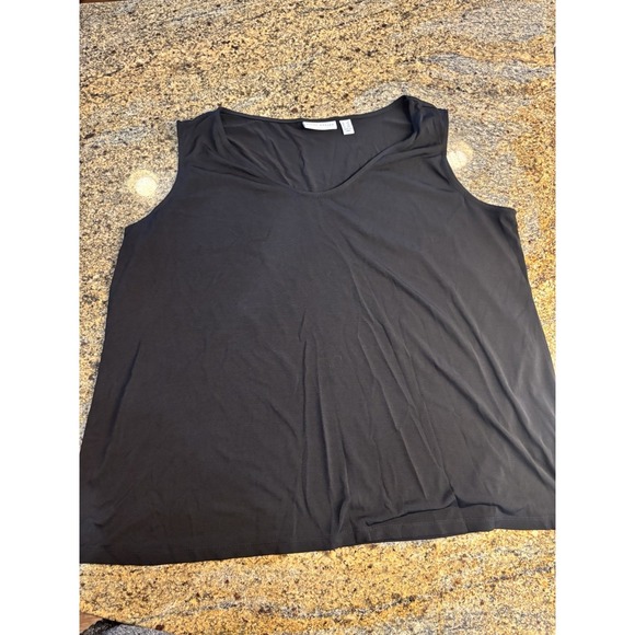 (2 Bundle) Susan Graver Knit Cardigan Jacket 1X Green Open Front Casual Tank Top - Picture 9 of 12